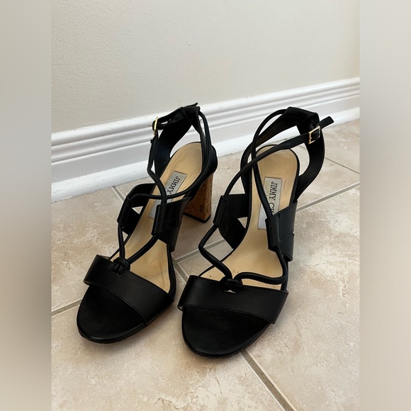 Jimmy Choo Margo Sandal Heels (black) - Picture 6 of 8